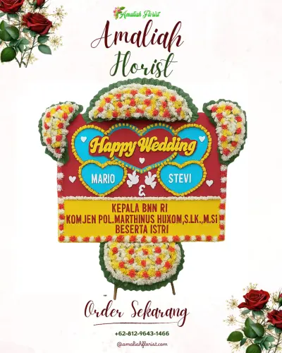 Karangan Papan Bunga Pernikahan di Batung Taba Nan Xx